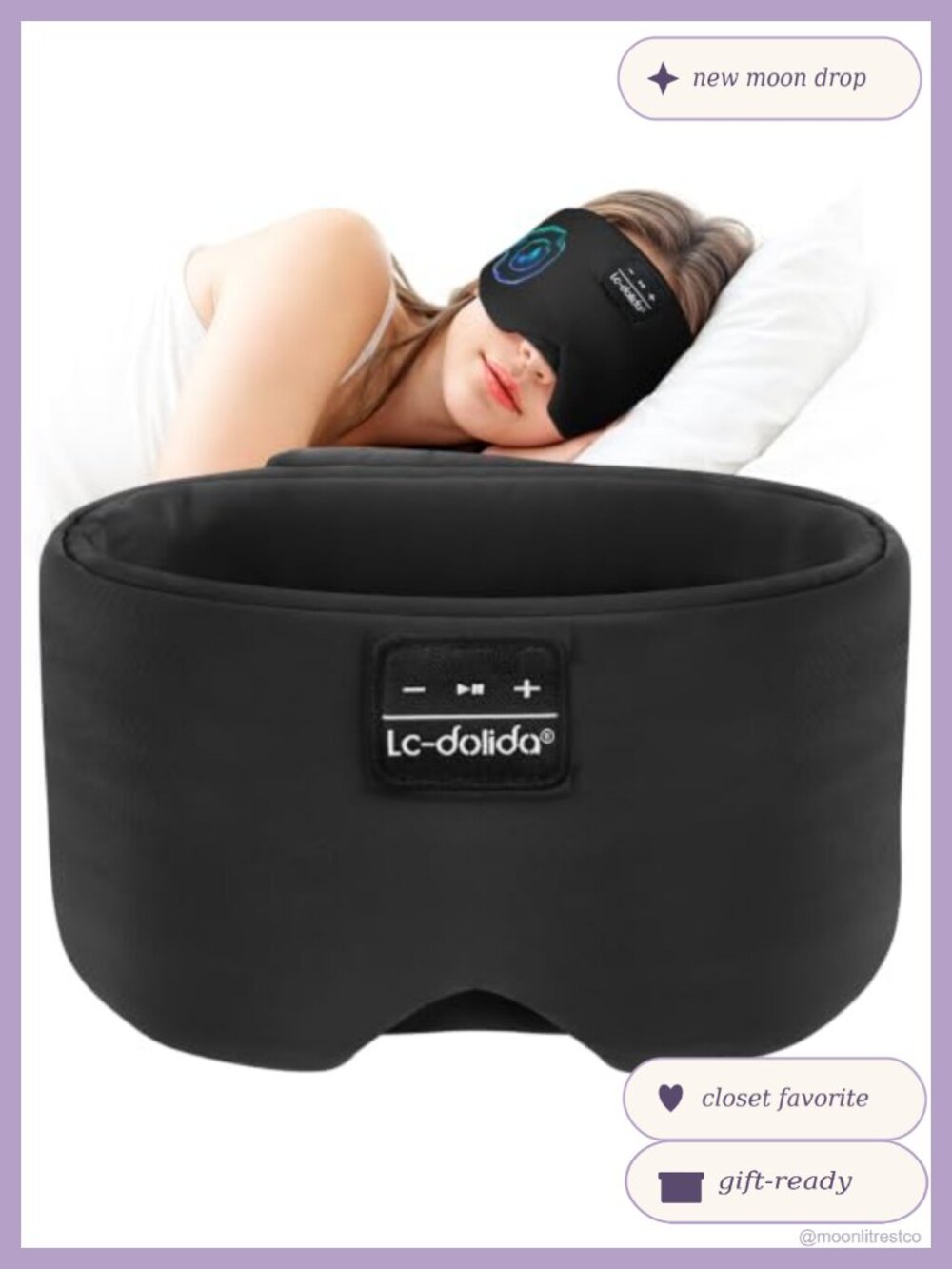 Bluetooth 5.4 Sleep Mask Headphones Ice Silk Blackout Eye Mask Adjustable